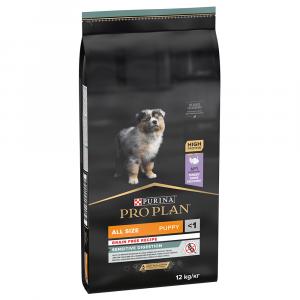 PURINA PRO PLAN All Sizes Puppy Sensitive Digestion, indyk, bez zbóż - 2 x 12 kg