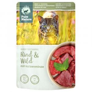 Pure Nature Feline, 12 x 85 g - Wołowina i dziczyzna