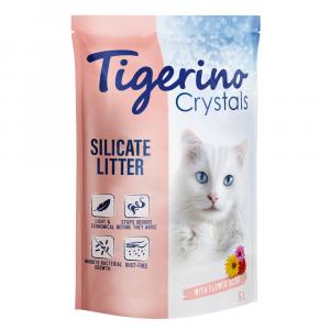 20% taniej! Tigerino, żwirek, różne rodzaje - Crystals, Zapach kwiatowy, 5 l