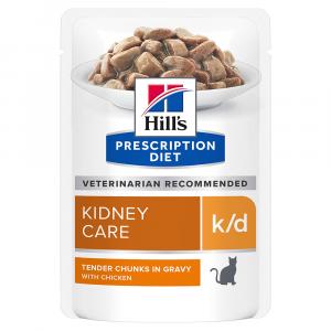 24 + 12 gratis! Hill's Prescription Diet, karma mokra dla kota, 36 x 85 g - k/d Kidney Care, kurczak