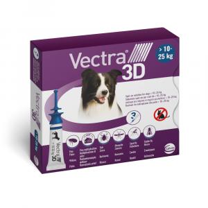 Vectra 3D dla psów, M (10-25 kg), preparat na pchły, kleszcze, komary i moskity - 6 pipet x 3,6 ml