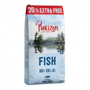 12 kg + 20% gratis! Purizon, karma sucha dla psa, 14,4 kg - Adult, ryba, bez zbóż