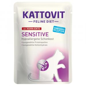 Kattovit Sensitive, saszetki - Kurczak i kaczka, 6 x 85 g