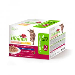 Natural Trainer Adult - Pakiet mieszany: kurczak i łosoś, 12 x 85 g