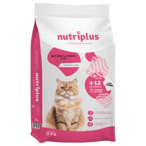 Podwójne zoopunkty! Nutriplus Cat, karma sucha, 2 kg / 7 kg - Adult Sterilised, 2 kg