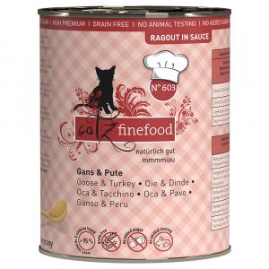 Catz finefood Ragout, 6 x 380 g - Nr. 603: Gęś z indykiem