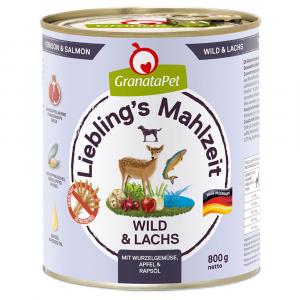 Pakiet GranataPet Liebling's Mahlzeit, 12 x 800 g - Dziczyzna i łosoś