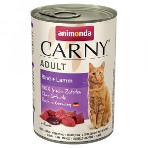 Animonda Carny Adult, 6 x 400 g - Wołowina i jagnięcina