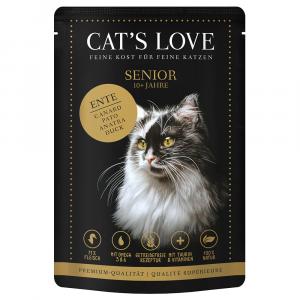 Cat's Love, 12 x 85 g - Senior, kaczka