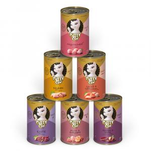 Kitty Cat Adult Pate, 6 x 400 g - Pakiet mieszany II (6 smaków)