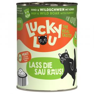 Korzystny pakiet Lucky Lou Adult, 24 x 400 g - Wołowina i dziczyzna