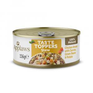 4 + 2 gratis! Applaws Taste Toppers, karma mokra dla psa, 6 x 156 g - Gulasz, kurczak