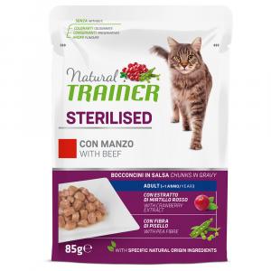 Natural Trainer Adult Sterilised - Wołowina, 12 x 85 g