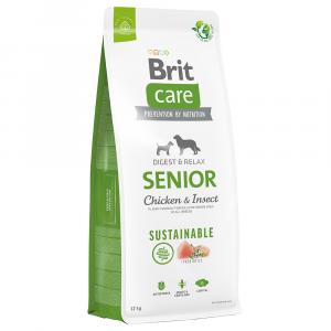 Brit Care Dog Sustainable Senior, kurczak i insekty - 2 x 12 kg