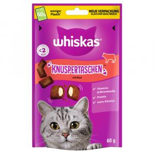 Whiskas Temptations, chrupiące poduszeczki - Wołowina, 60 g
