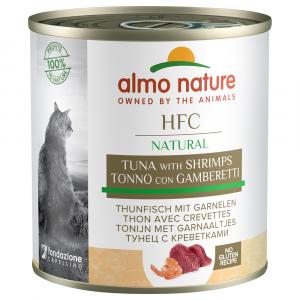 20 + 4 gratis! Almo Nature HFC, 24 x 280 g - Tuńczyk i krewetki