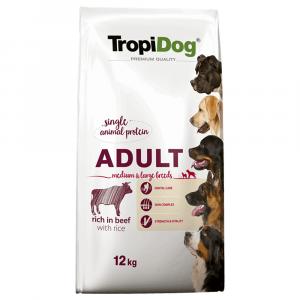 Tropidog Premium Adult Medium/Large, Wołowina i ryż - 2 x 12 kg