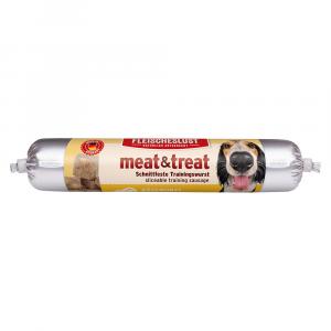 Fleischeslust Meat & Treat, kiełbaska treningowa - Kiełbasa z serem, 3 x 80 g