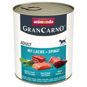 Animonda GranCarno Original Adult, 6 x 800 g - Łosoś ze szpinakiem