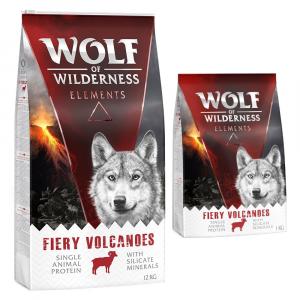 12 + 2 kg gratis! Wolf of Wilderness karma sucha dla psa, 14 kg - „Fiery Volcanoes”, jagnięcina