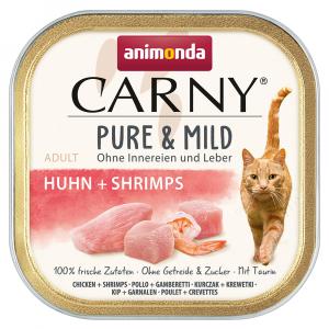 Animonda Carny Adult Pure & Mild, 32 x 100 g - Kurczak + krewetki