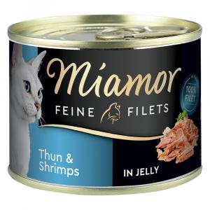 Miamor Feine Filets w puszkach, 6 x 185 g - Tuńczyk z krewetkami