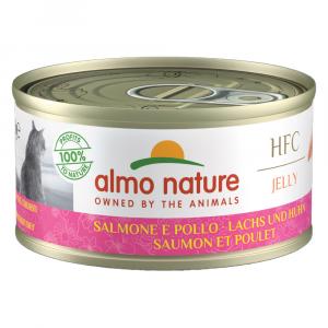 Almo Nature HFC Natural, 6 x 70 g - Łosoś i kurczak w galarecie