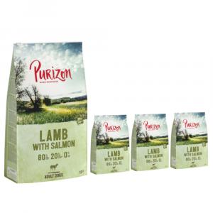 12 + 3 kg gratis! Purizon, karma sucha, bez zbóż, 15 kg - Adult, jagnięcina i łosoś