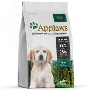 5 + 2,5 kg gratis! Applaws, karma sucha, 7,5 kg - Puppy Small & Medium Breed, kurczak