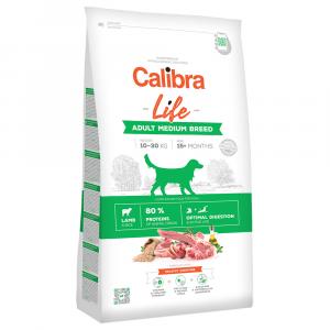 Calibra Dog Life Adult Jagnięcina dla psów średnich ras - wygodne opakowanie: 2 x 12 kg