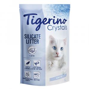 20% taniej! Tigerino, żwirek, różne rodzaje - Crystals, Zbrylający się - Sensitive, bezzapachowy, 5 l