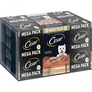 Megapakiet Cesar w tackach, 24 x 150 g - Classic Terrine Mix, 24 x 150 g