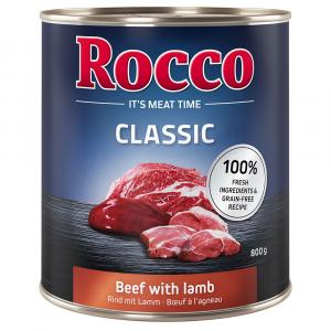 10% taniej! Rocco, karma mokra dla psa, 24 x 800 g - Classic, wołowina i jagnięcina