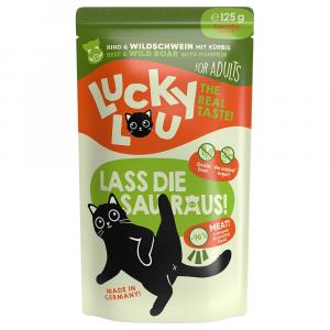 Lucky Lou Adult, 16 x 125 g - Wołowina i dzik