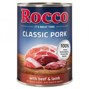 Korzystny pakiet Rocco Classic Pork, 12 x 400 g - Wołowina i jagnięcina