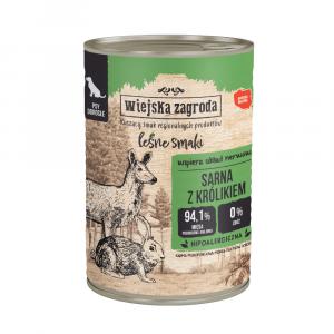 Wiejska Zagroda, mokra karma dla psa, 12 x 400 g - Sarna z królikiem