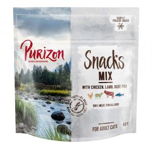 Karmy Purizon w opakowaniach próbnych! - Przysmak: Adult Mix (ryba, kurczak, jagnięcina, wołowina, kaczka), 40 g