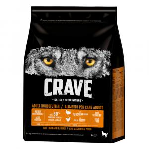 1,8 kg + 1 kg gratis! Crave, karma sucha dla psa, 2,8 kg - Adult, indyk i kurczak