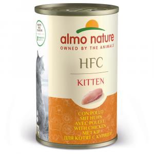 20 + 4 gratis! Almo Nature HFC, karma mokra dla kota, 24 x 140 g - Kitten, kurczak