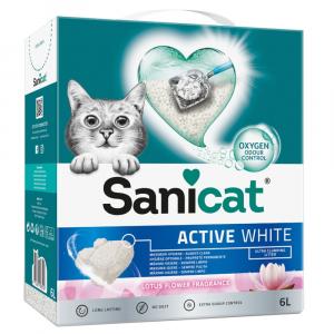 Sanicat Active White Lotus Flower żwirek zbrylający się - 6 l