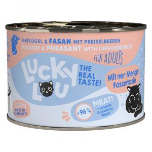 Lucky Lou Adult, 6 x 200 g - Drób i bażant