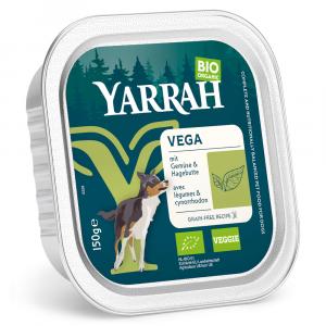 25% taniej! Yarrah Bio, mokra karma dla psa, różne rodzaje - Wegetariańskie kawałeczki z biowarzywami i bio dziką różą w tackach, 12 x 150 g