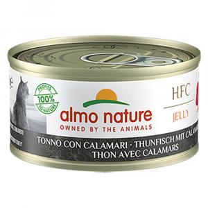 Almo Nature HFC Natural, 6 x 70 g - Tuńczyk i kalmary w galarecie