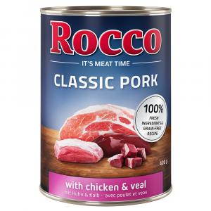 Korzystny pakiet Rocco Classic Pork, 12 x 400 g - Kurczak i cielęcina