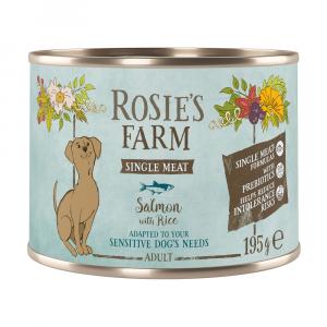 Rosie's Farm Single Meat Adult, 6 x 195 g - Ryba z ryżem