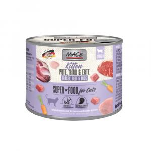 MAC´s Cat karma dla kota, 6 x 200 g - Kitten (indyk, wołowina, kaczka)