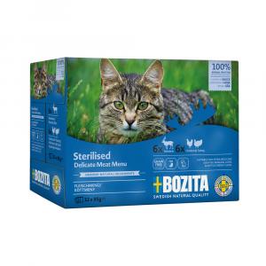 Pakiet mieszany Bozita Indoor & Sterilised, 12 x 85 g - W sosie