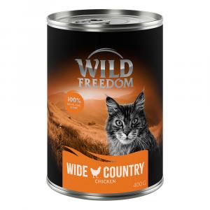 Wild Freedom Adult, 6 x 400 g - bezzbożowa receptura - Wide Country – Czysty kurczak