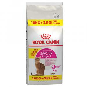 10 + 2 gratis! Royal Canin różne rodzaje, 12 kg - Savour Exigent