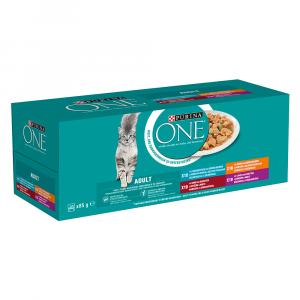 Pakiet mieszany PURINA ONE Adult, 40 x 85 g - Mieszany wybór